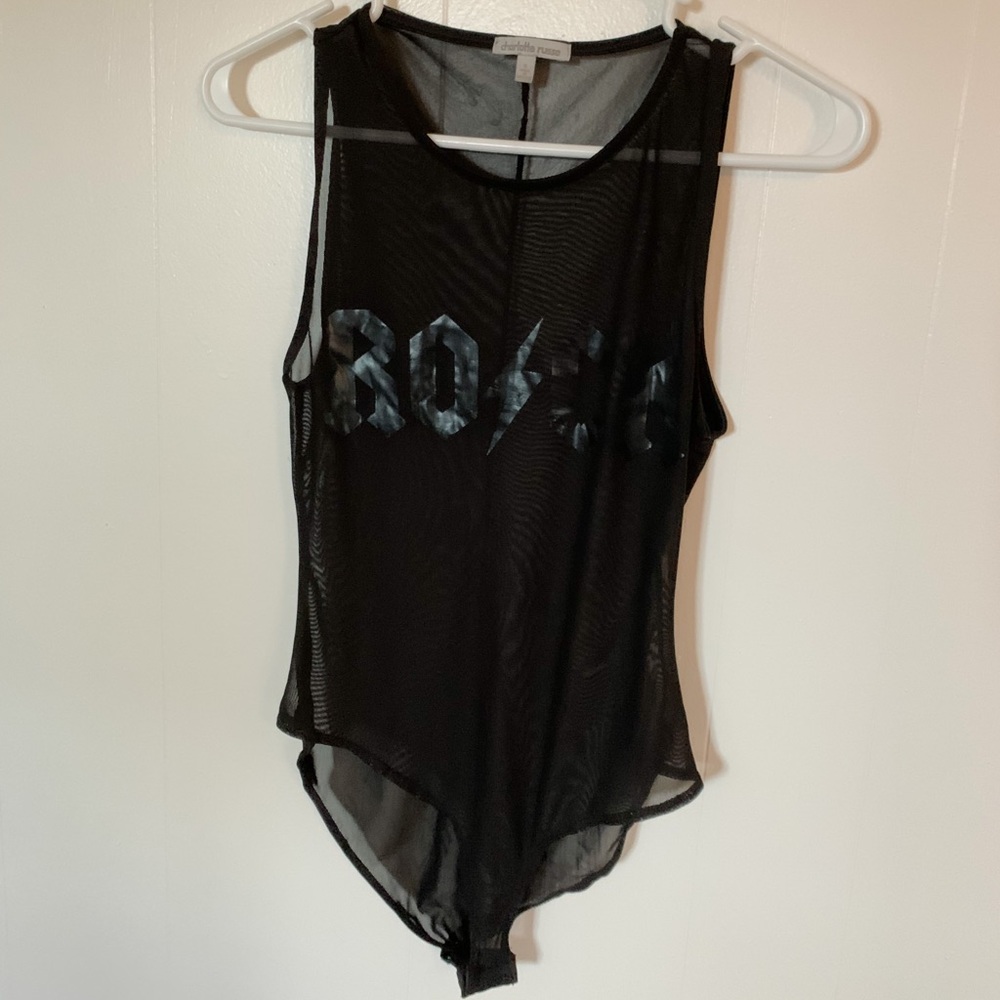 Black Mesh Bodysuit